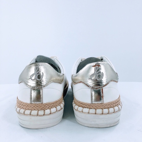 Sam Edelman Womens Sneaker White Leather Espadrille Kavi Sz 10 - Picture 7 of 14